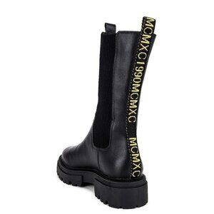 $170 Steve Madden Arkin Chelsea Boot LEATHER PLATFORM LEATHER BLACK 6.5 (MG26)